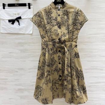 Dior Printed Dress Khaki 2025 DR090521 (QI-250905023)