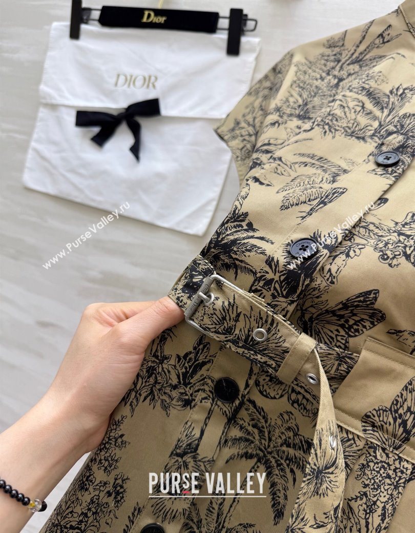 Dior Printed Dress Khaki 2025 DR090521 (QI-250905023)