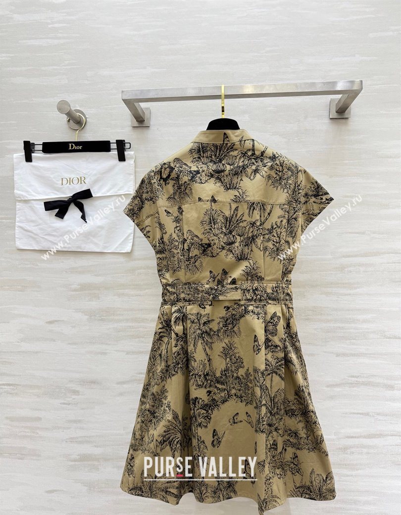 Dior Printed Dress Khaki 2025 DR090521 (QI-250905023)