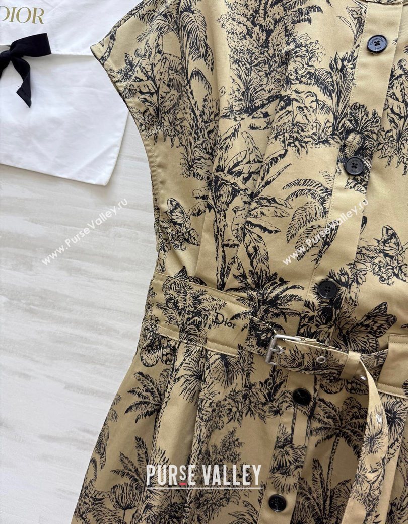 Dior Printed Dress Khaki 2025 DR090521 (QI-250905023)