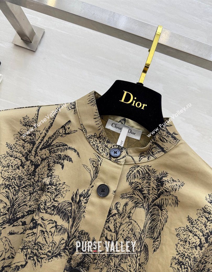 Dior Printed Dress Khaki 2025 DR090521 (QI-250905023)