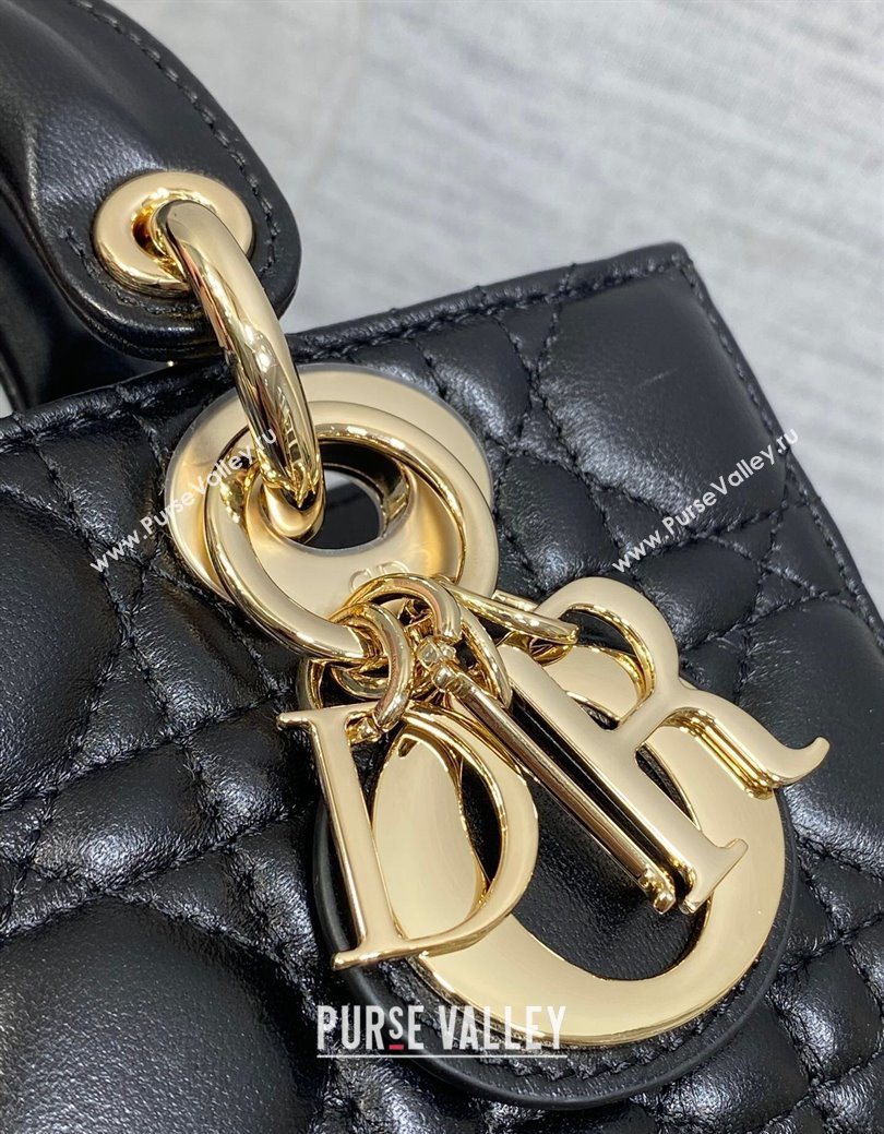 Dior Mini Lady D-Joy Bag in Cannage Lambskin Black 2025 M0636 (XXG-250929067)
