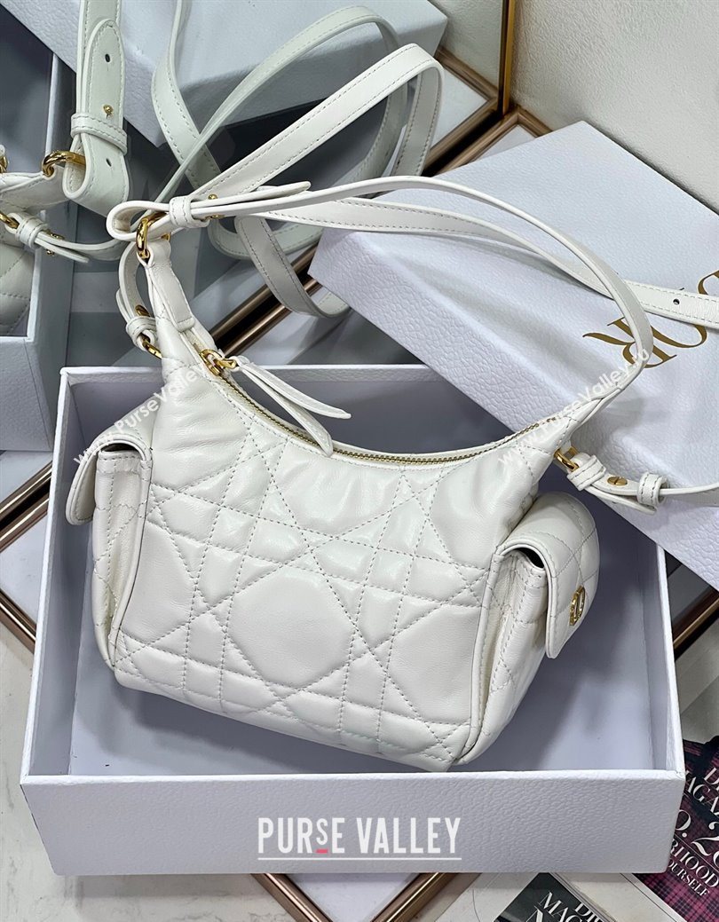 Dior D-Dream Mini Bag in Macrocannage Lambskin White 2025 (XXG-250929087)