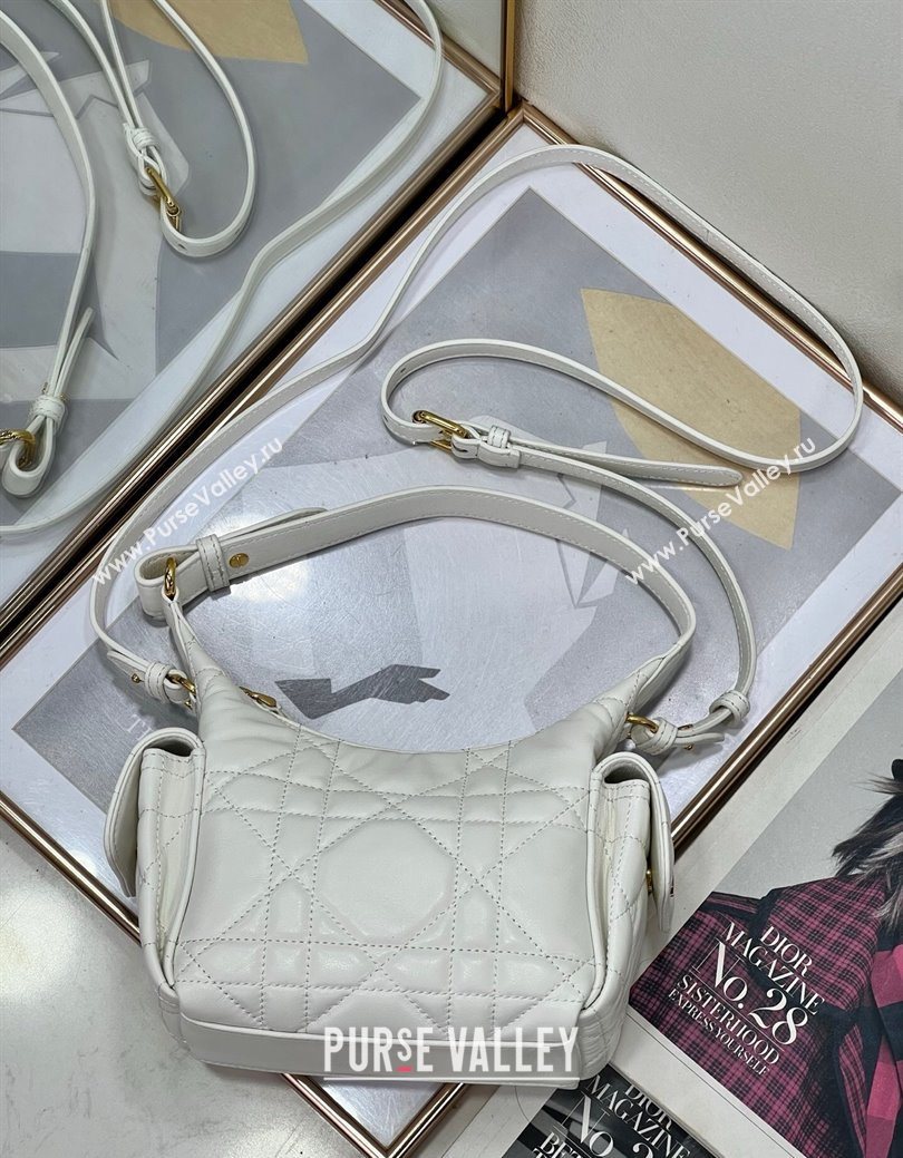 Dior D-Dream Mini Bag in Macrocannage Lambskin White 2025 (XXG-250929087)