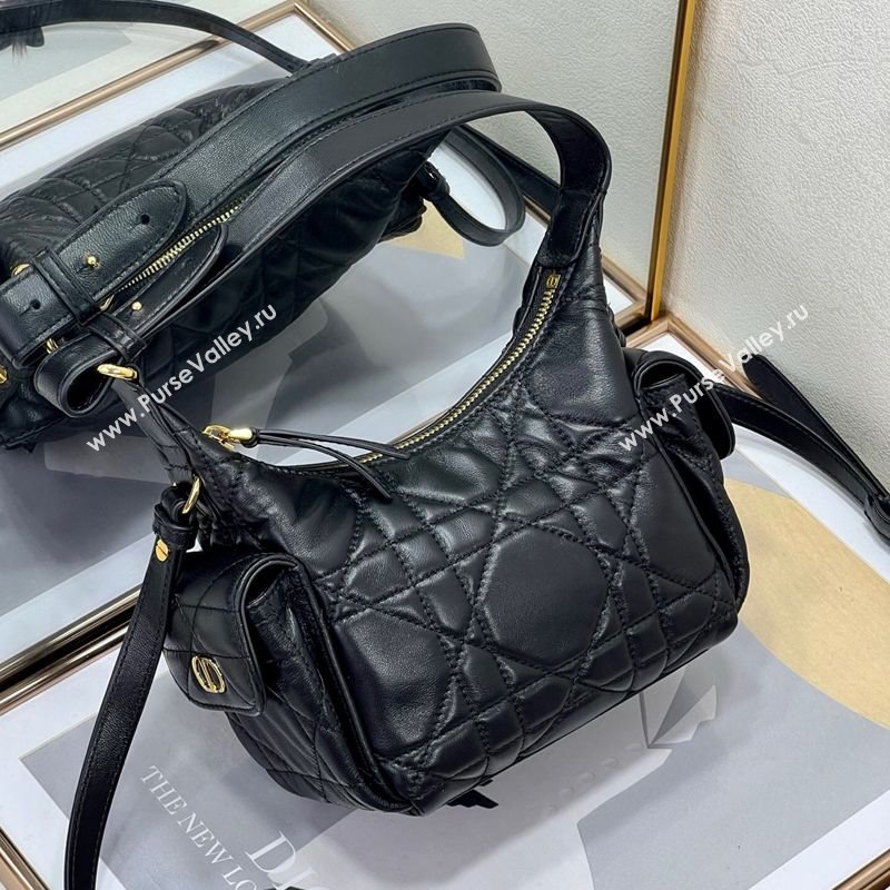 Dior D-Dream Mini Bag in Macrocannage Lambskin Black 2025 (XXG-250929088)