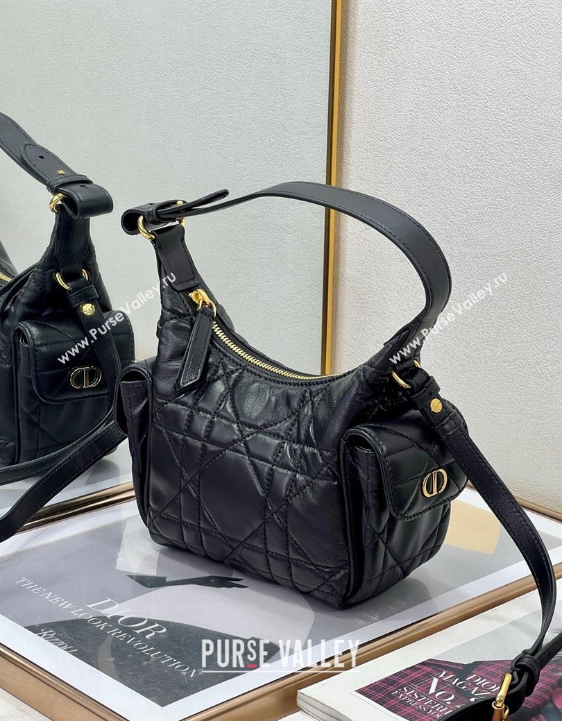 Dior D-Dream Mini Bag in Macrocannage Lambskin Black 2025 (XXG-250929088)