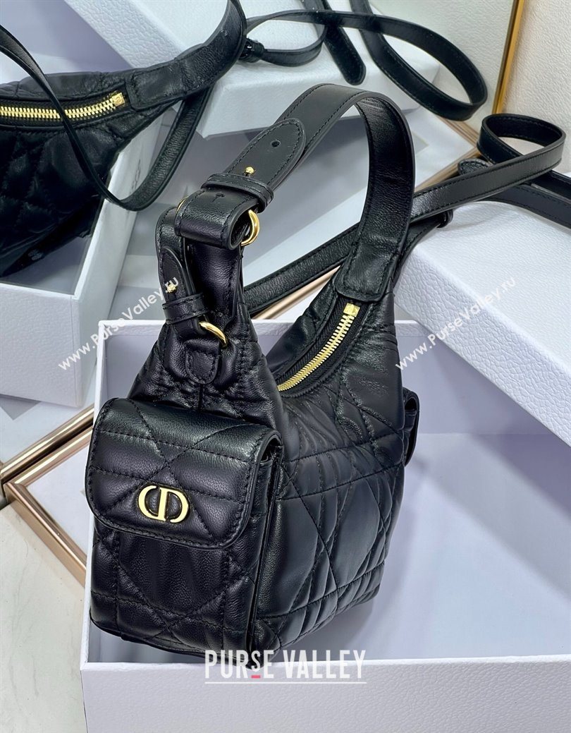 Dior D-Dream Mini Bag in Macrocannage Lambskin Black 2025 (XXG-250929088)