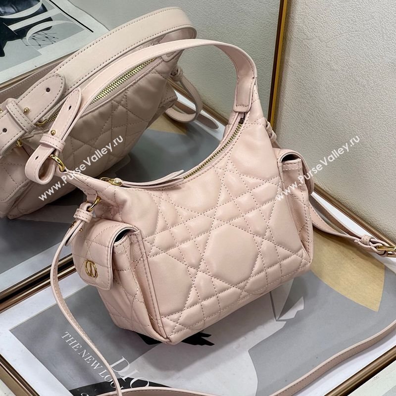 Dior D-Dream Mini Bag in Macrocannage Lambskin Blush Pink 2025 (XXG-250929089)