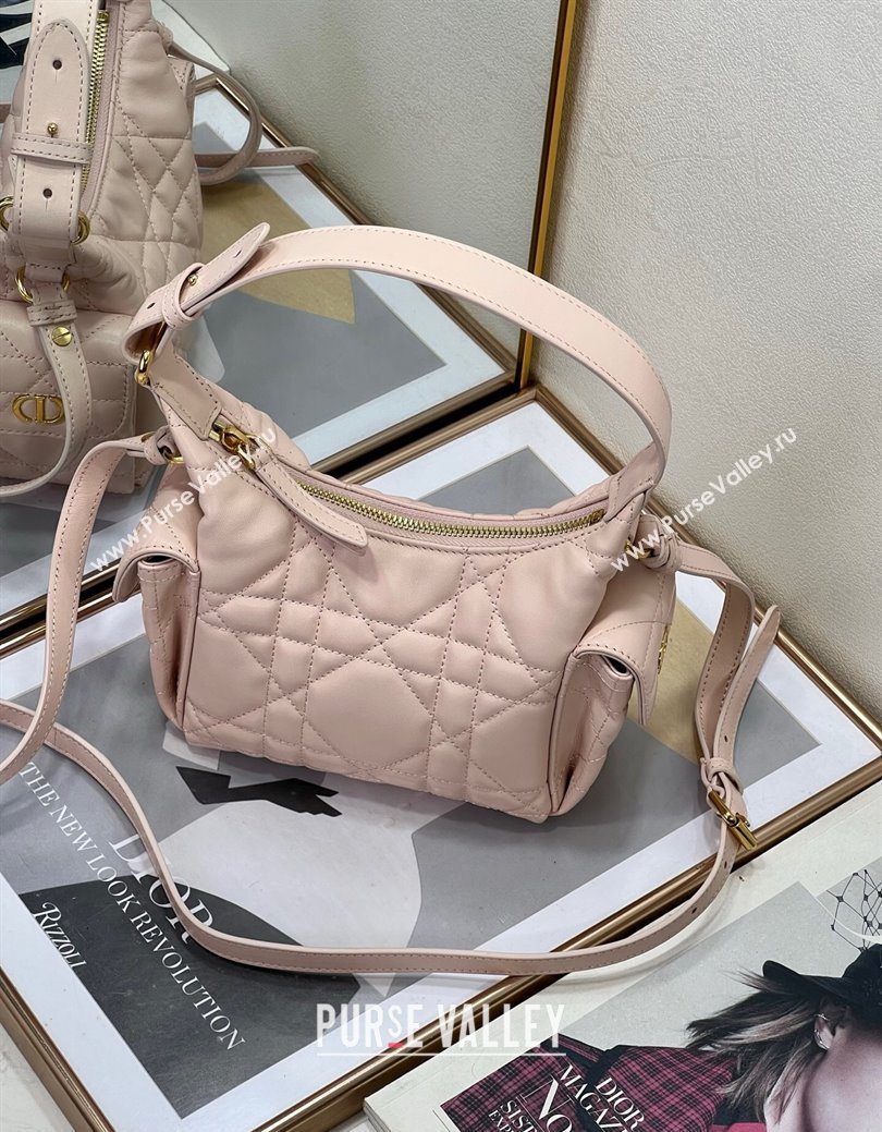 Dior D-Dream Mini Bag in Macrocannage Lambskin Blush Pink 2025 (XXG-250929089)