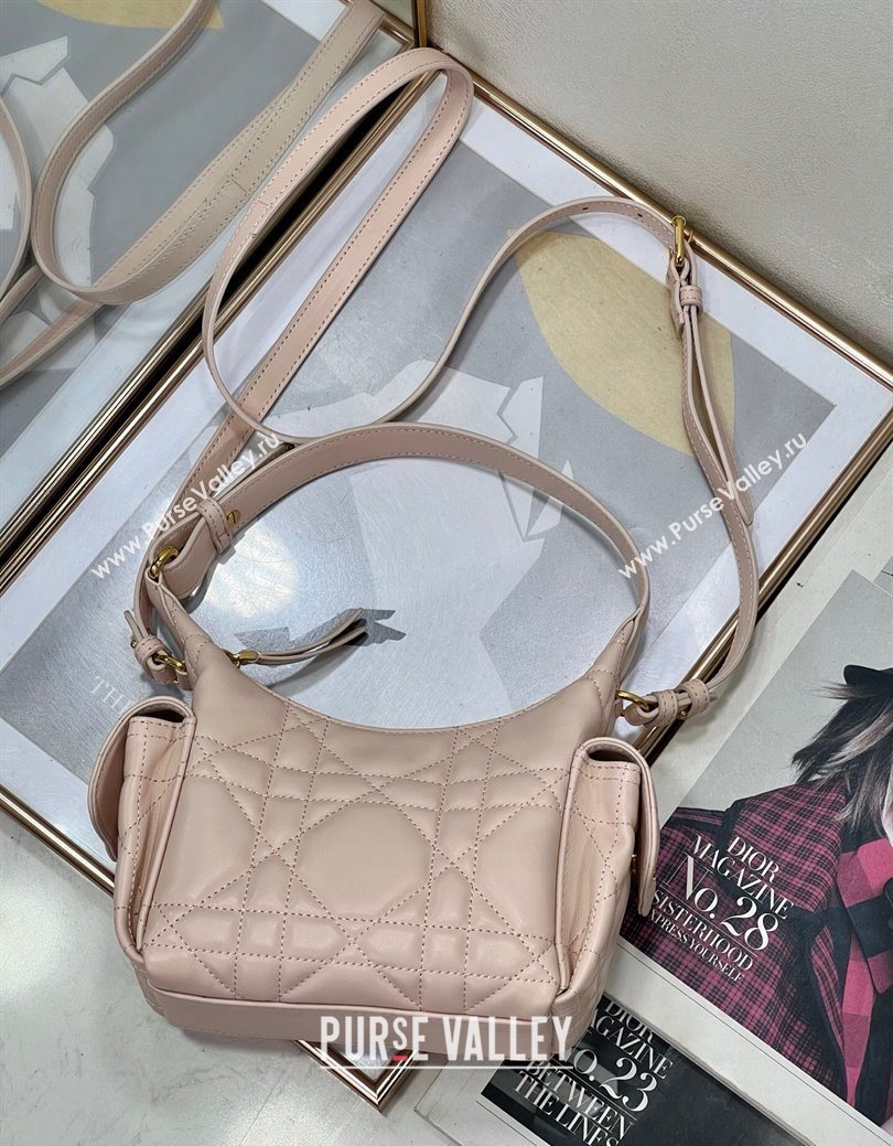 Dior D-Dream Mini Bag in Macrocannage Lambskin Blush Pink 2025 (XXG-250929089)