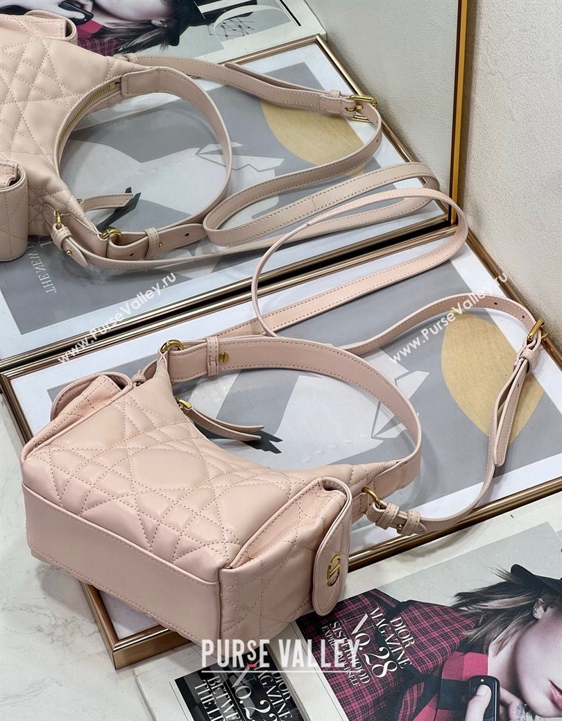 Dior D-Dream Mini Bag in Macrocannage Lambskin Blush Pink 2025 (XXG-250929089)
