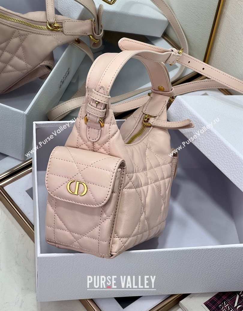 Dior D-Dream Mini Bag in Macrocannage Lambskin Blush Pink 2025 (XXG-250929089)