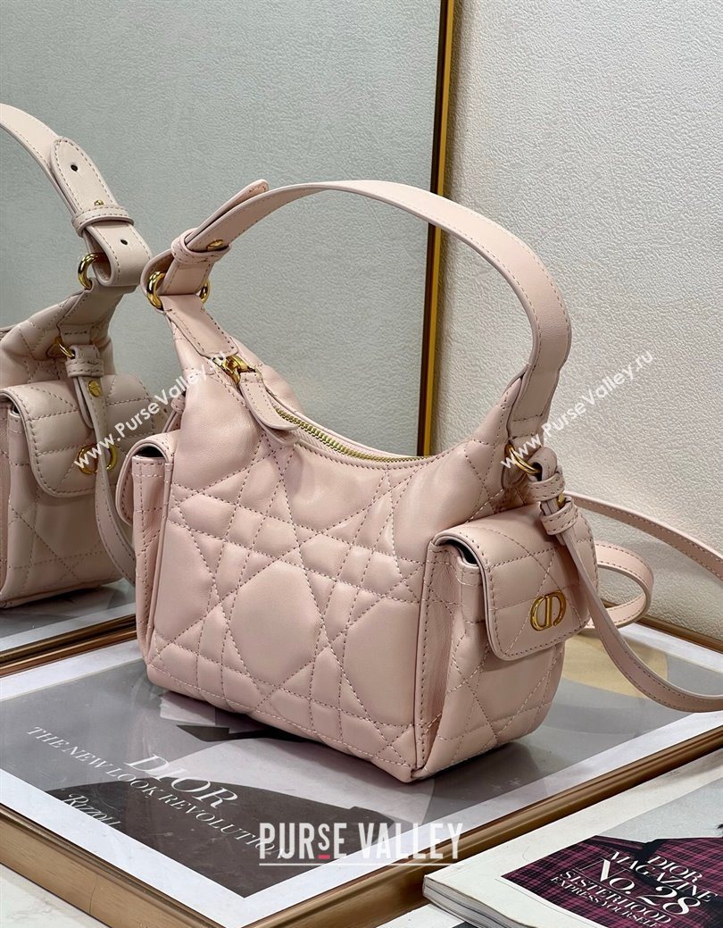 Dior D-Dream Mini Bag in Macrocannage Lambskin Blush Pink 2025 (XXG-250929089)