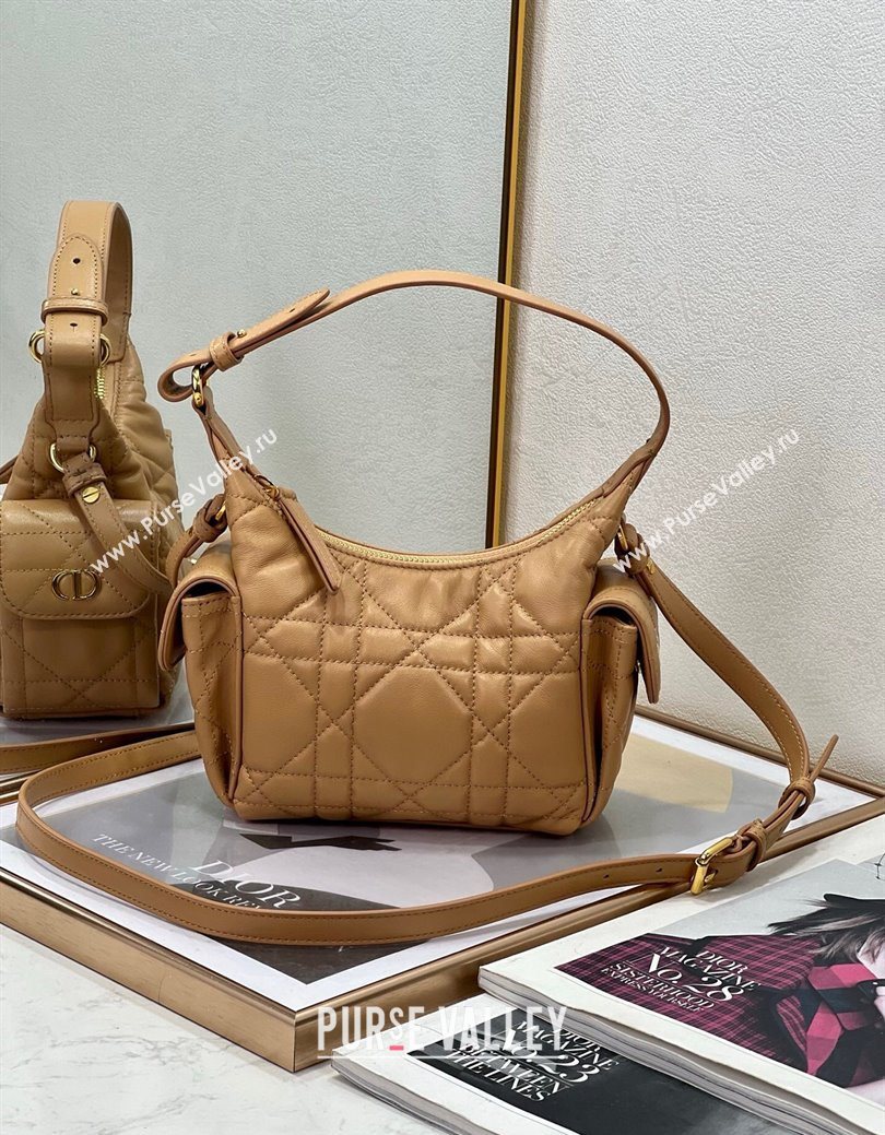 Dior D-Dream Mini Bag in Macrocannage Lambskin Light Gold-Tone 2025 (XXG-250929090)