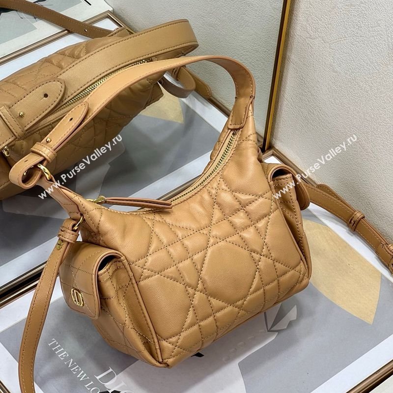 Dior D-Dream Mini Bag in Macrocannage Lambskin Light Gold-Tone 2025 (XXG-250929090)