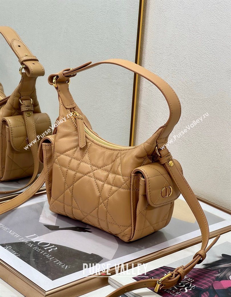 Dior D-Dream Mini Bag in Macrocannage Lambskin Light Gold-Tone 2025 (XXG-250929090)