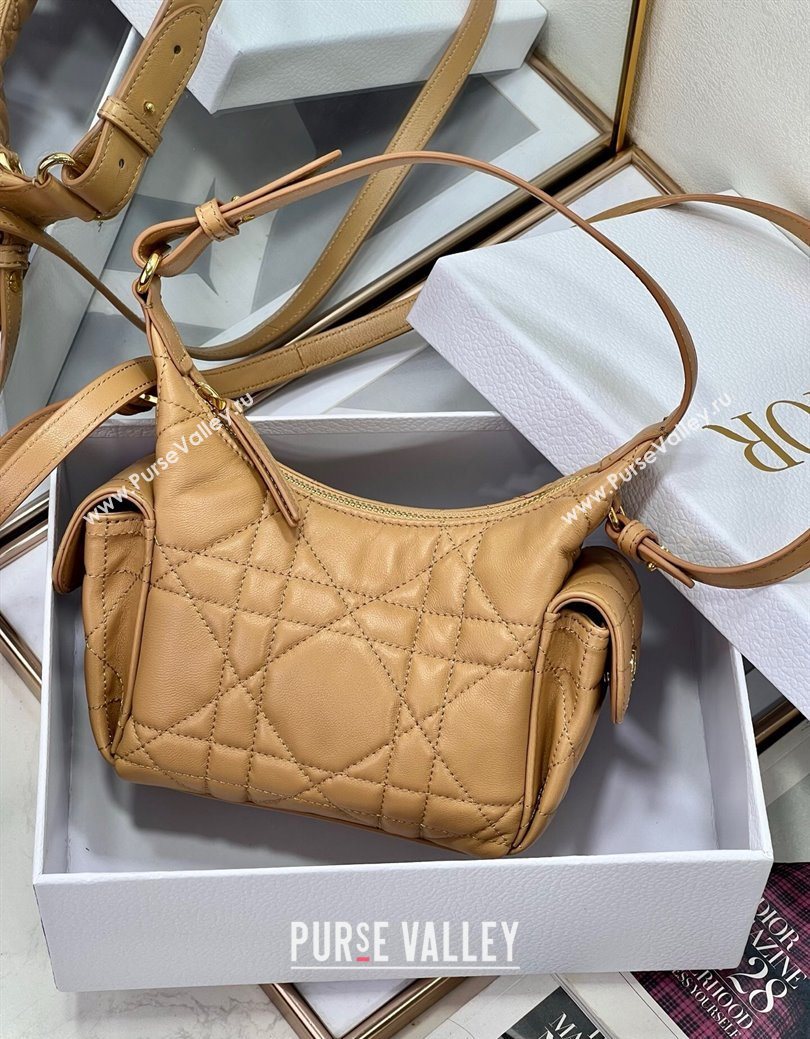 Dior D-Dream Mini Bag in Macrocannage Lambskin Light Gold-Tone 2025 (XXG-250929090)
