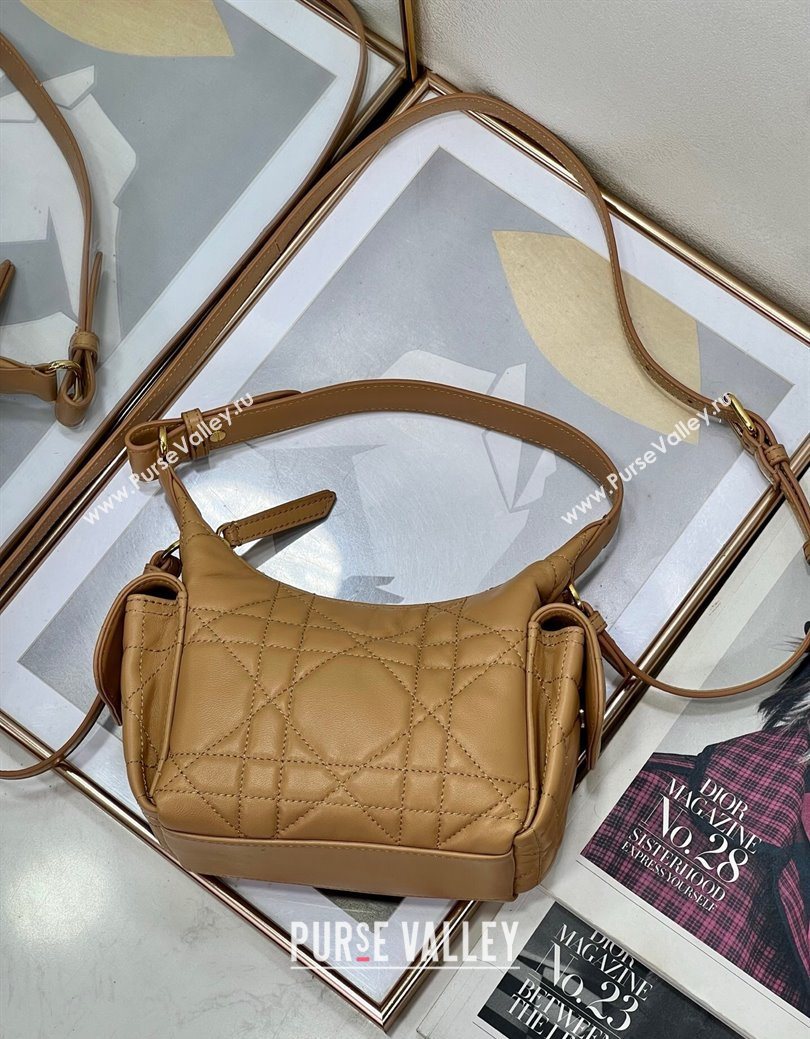 Dior D-Dream Mini Bag in Macrocannage Lambskin Light Gold-Tone 2025 (XXG-250929090)
