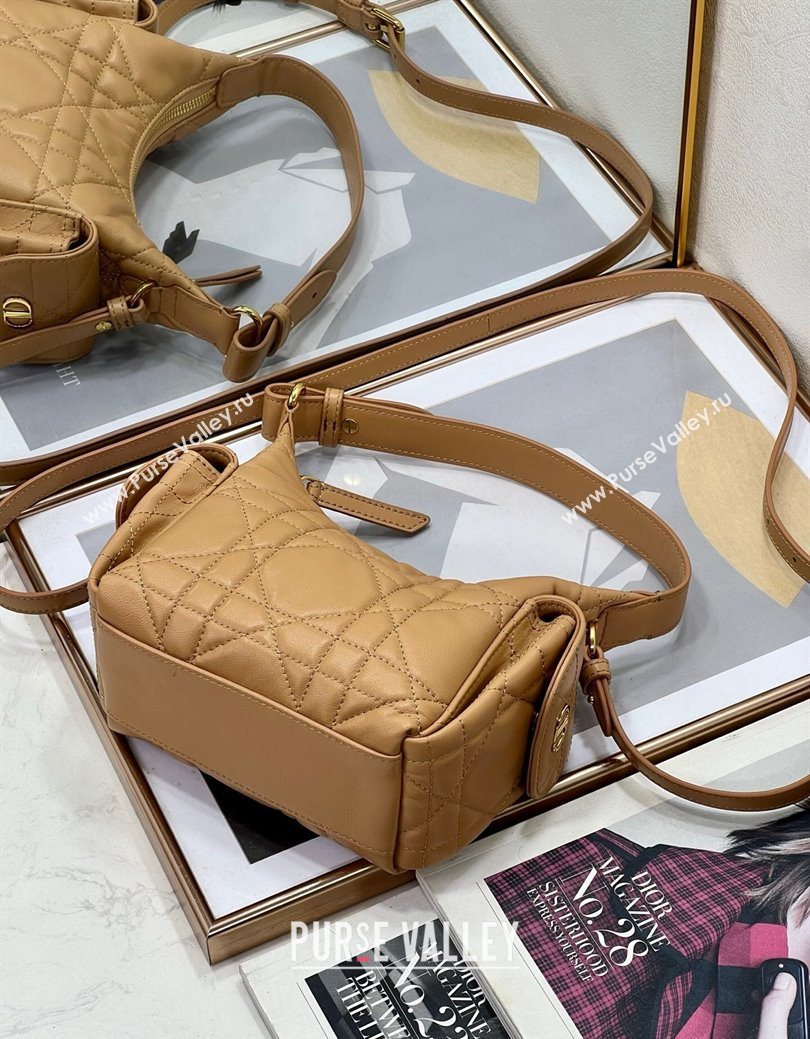 Dior D-Dream Mini Bag in Macrocannage Lambskin Light Gold-Tone 2025 (XXG-250929090)