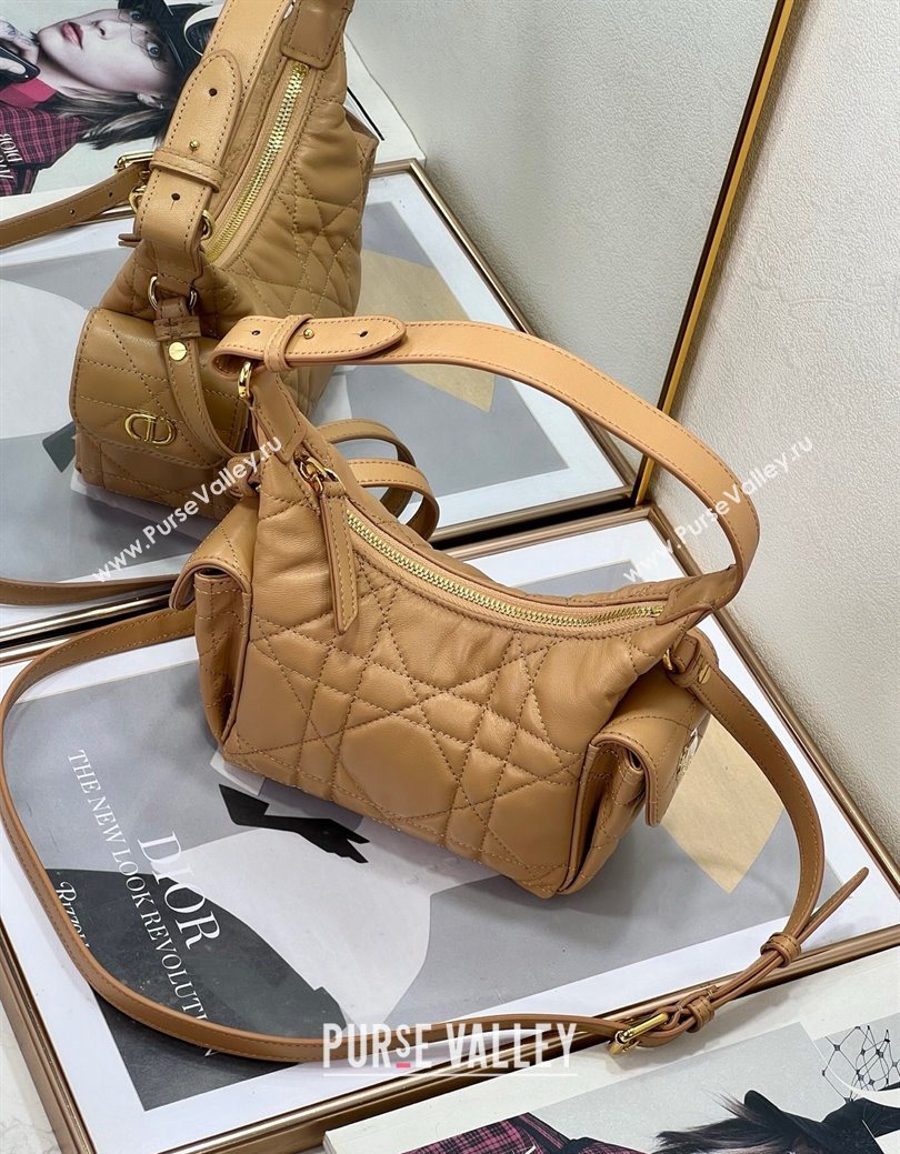 Dior D-Dream Mini Bag in Macrocannage Lambskin Light Gold-Tone 2025 (XXG-250929090)