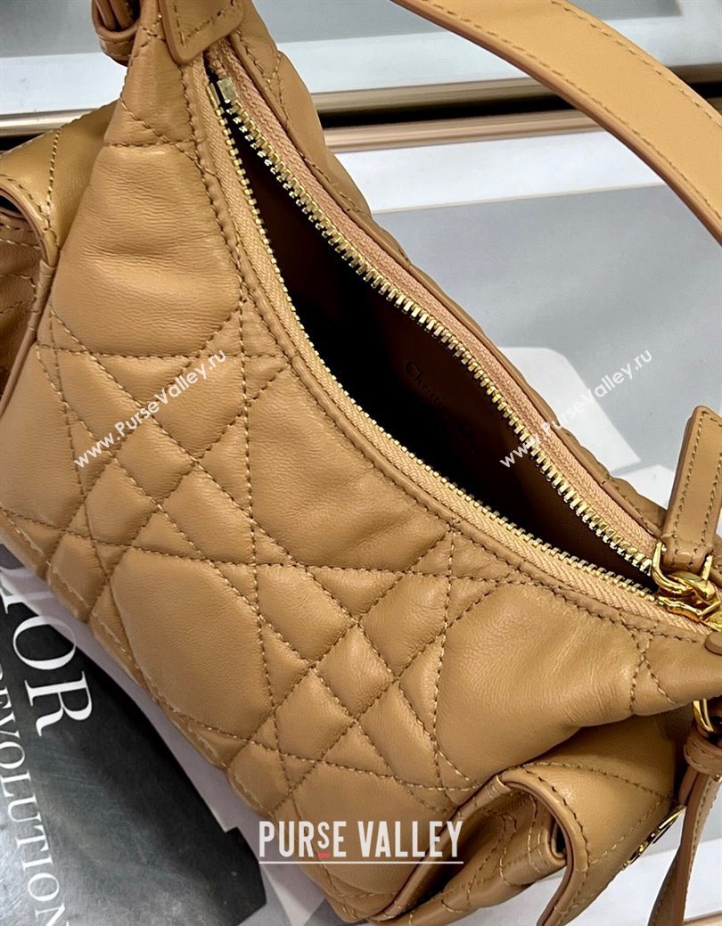 Dior D-Dream Mini Bag in Macrocannage Lambskin Light Gold-Tone 2025 (XXG-250929090)
