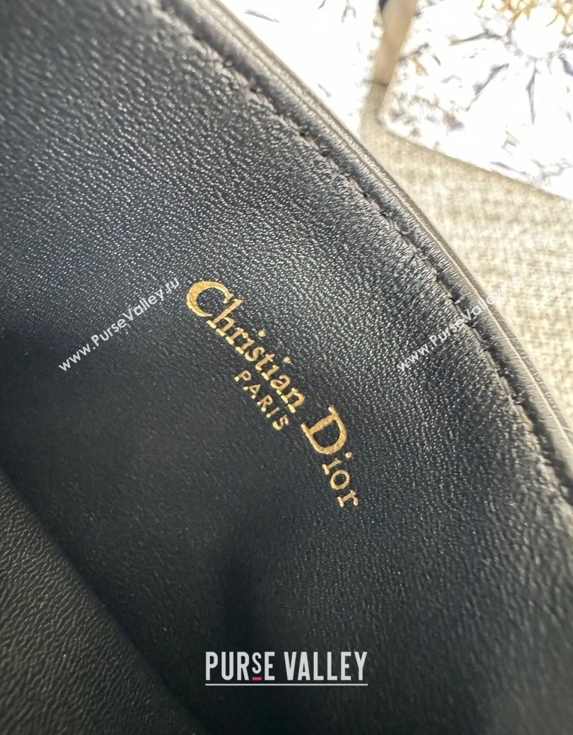 Dior Caro Freesia Card Holder in Supple Cannage Calfskin Black2 2025 S5130 (XXG-250929075)