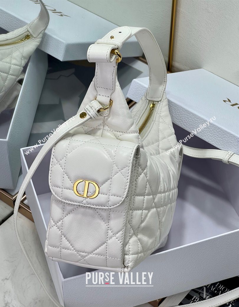 Dior D-Dream Medium Bag in Macrocannage Lambskin White 2025 (XXG-250929092)