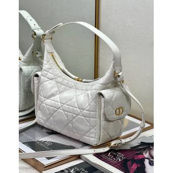 Dior D-Dream Medium Bag in Macrocannage Lambskin White 2025 (XXG-250929092)