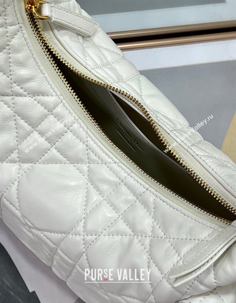 Dior D-Dream Medium Bag in Macrocannage Lambskin White 2025 (XXG-250929092)