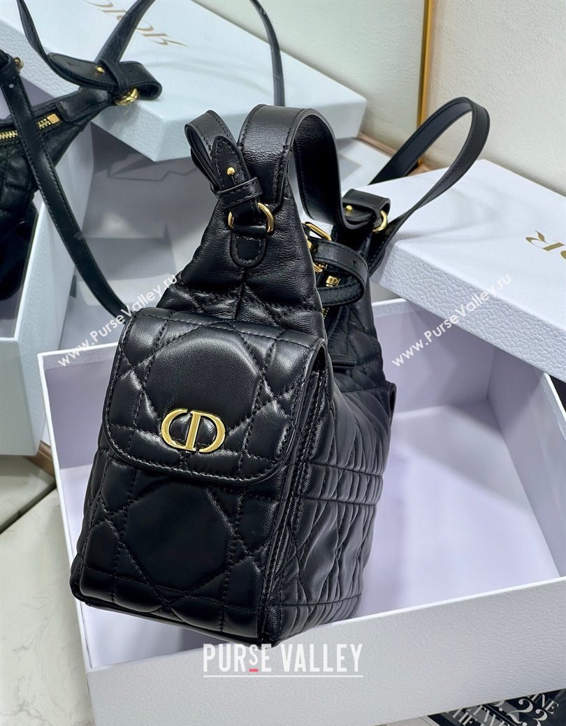 Dior D-Dream Medium Bag in Macrocannage Lambskin Black 2025 (XXG-250929093)