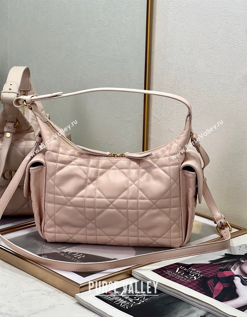 Dior D-Dream Medium Bag in Macrocannage Lambskin Blush Pink 2025 (XXG-250929094)