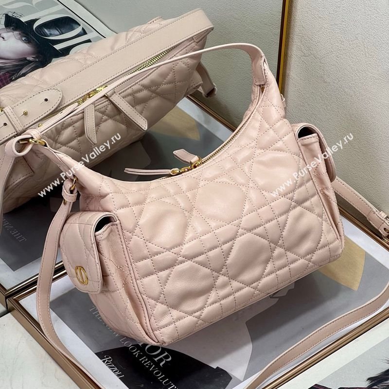 Dior D-Dream Medium Bag in Macrocannage Lambskin Blush Pink 2025 (XXG-250929094)