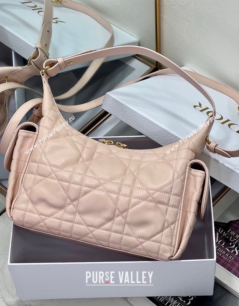 Dior D-Dream Medium Bag in Macrocannage Lambskin Blush Pink 2025 (XXG-250929094)