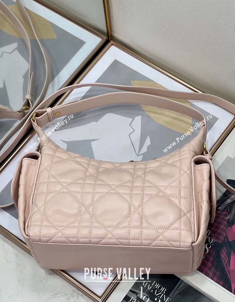 Dior D-Dream Medium Bag in Macrocannage Lambskin Blush Pink 2025 (XXG-250929094)