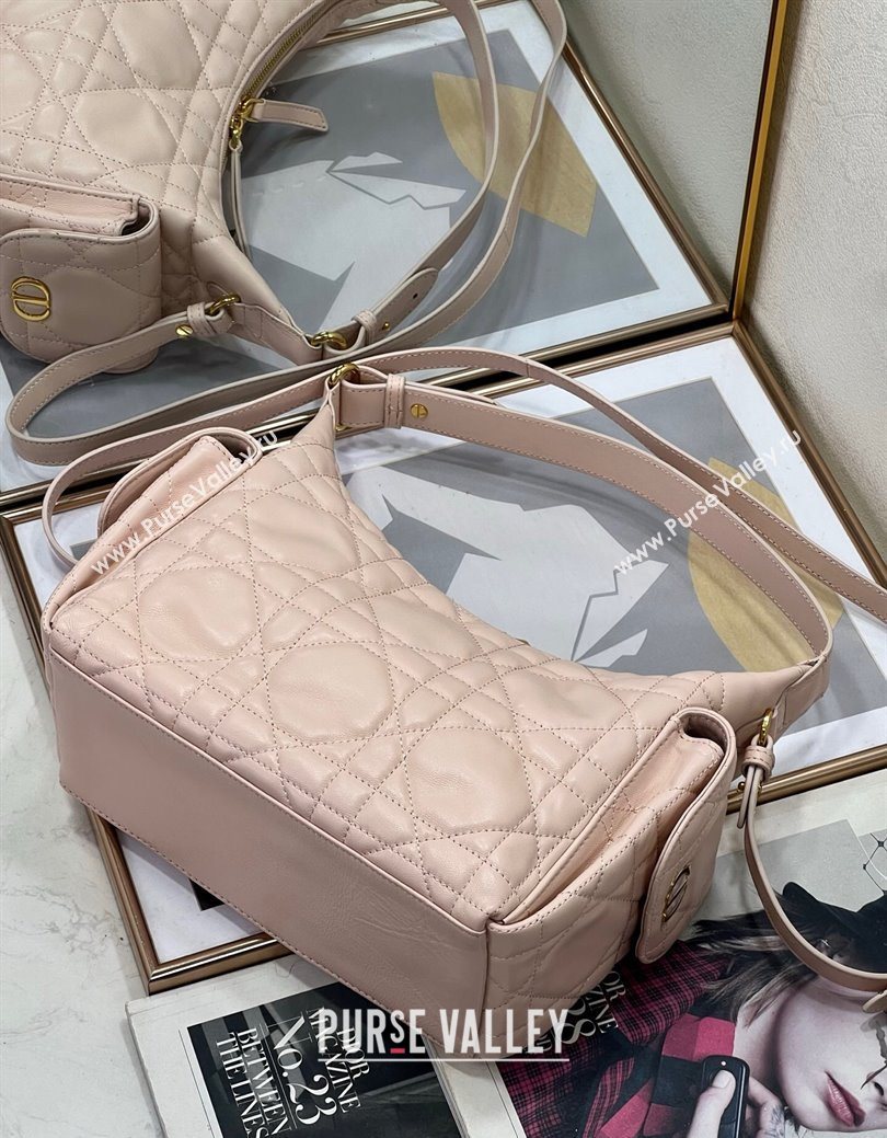 Dior D-Dream Medium Bag in Macrocannage Lambskin Blush Pink 2025 (XXG-250929094)