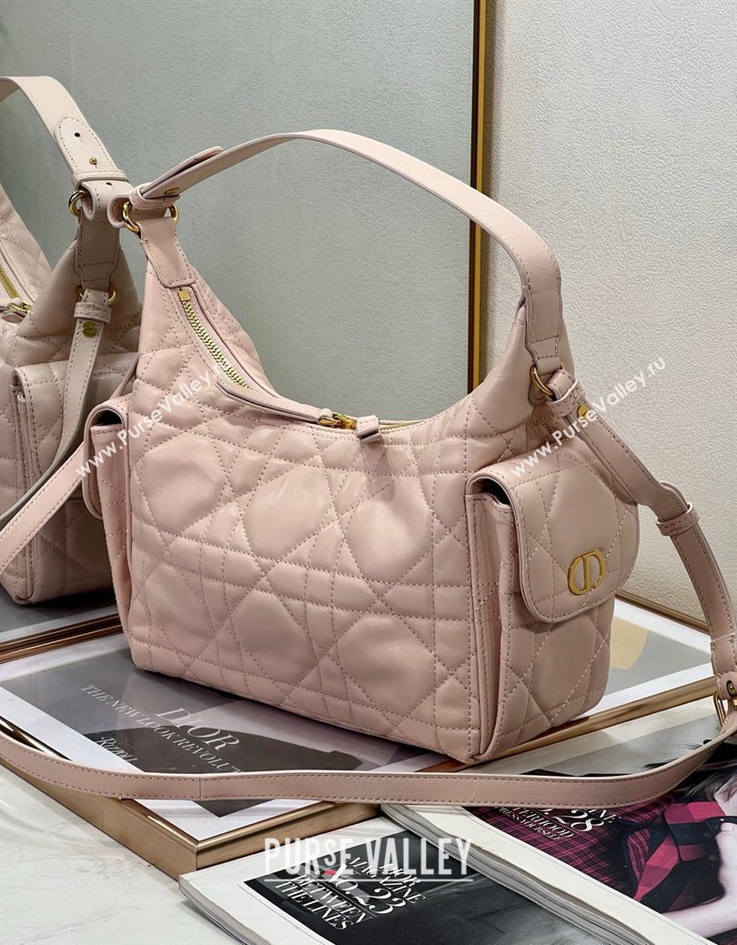 Dior D-Dream Medium Bag in Macrocannage Lambskin Blush Pink 2025 (XXG-250929094)
