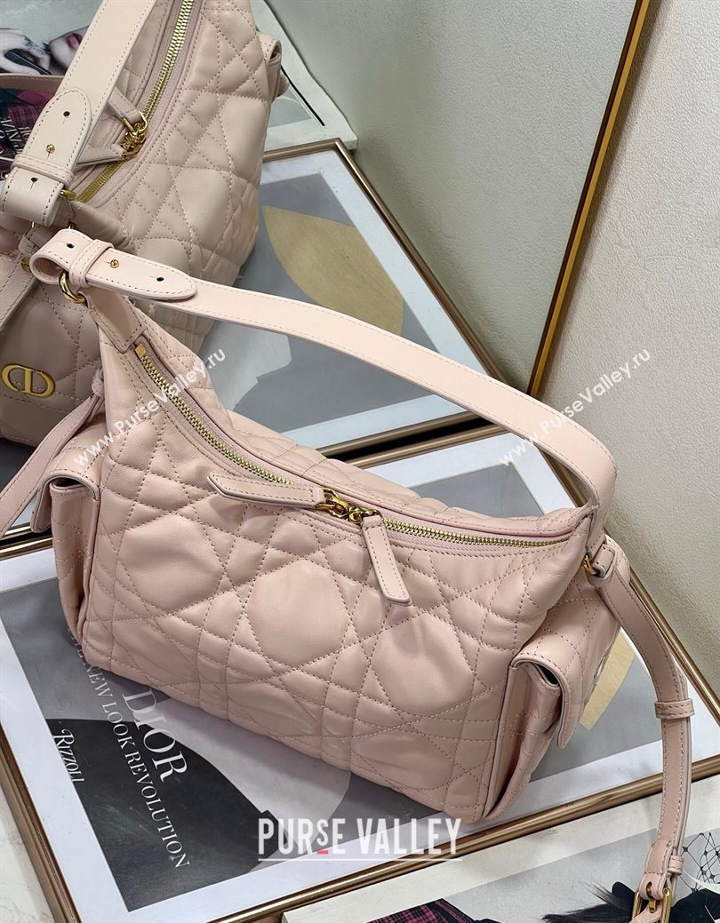 Dior D-Dream Medium Bag in Macrocannage Lambskin Blush Pink 2025 (XXG-250929094)