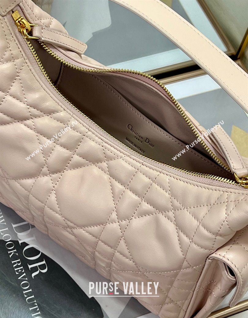 Dior D-Dream Medium Bag in Macrocannage Lambskin Blush Pink 2025 (XXG-250929094)