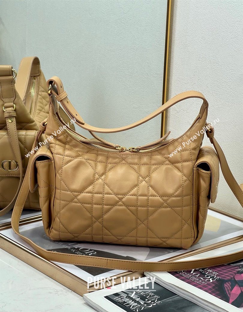 Dior D-Dream Medium Bag in Macrocannage Lambskin Light Gold-Tone 2025 (XXG-250929095)