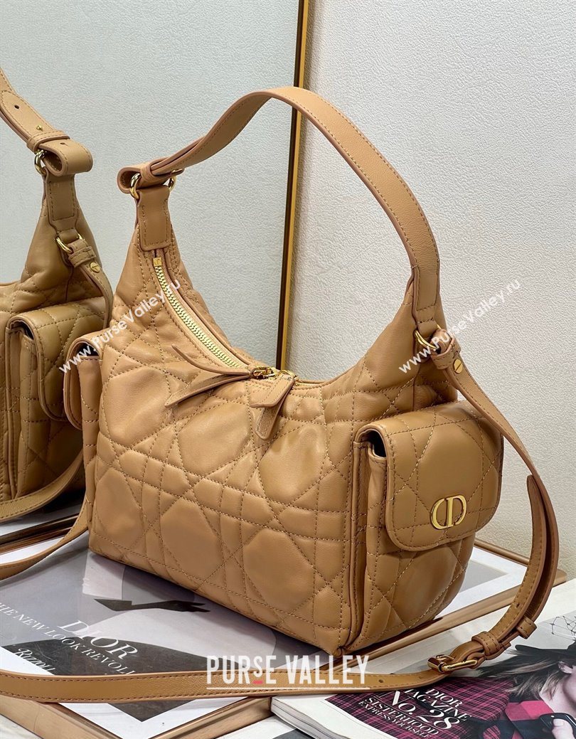 Dior D-Dream Medium Bag in Macrocannage Lambskin Light Gold-Tone 2025 (XXG-250929095)