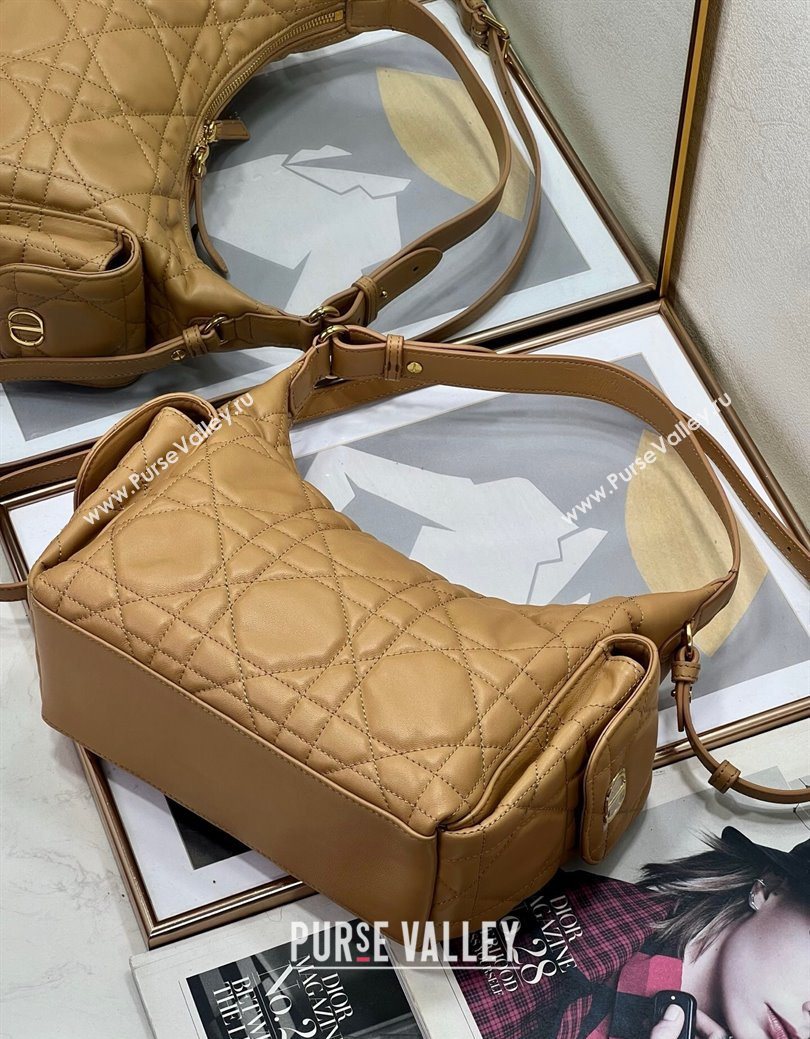 Dior D-Dream Medium Bag in Macrocannage Lambskin Light Gold-Tone 2025 (XXG-250929095)