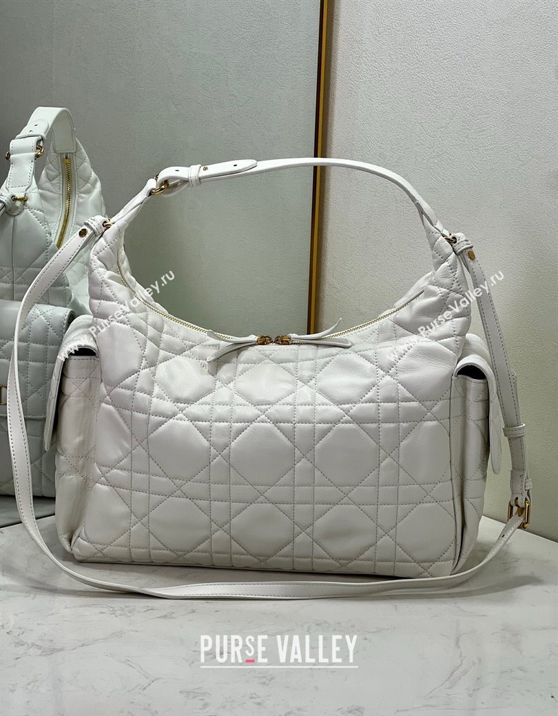 Dior D-Dream Large Bag in Macrocannage Lambskin White 2025 (XXG-250929097)