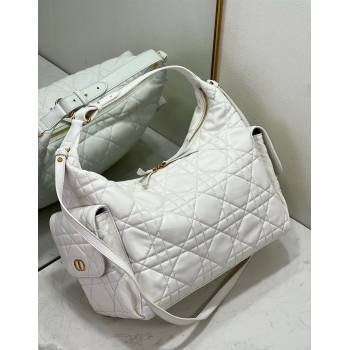 Dior D-Dream Large Bag in Macrocannage Lambskin White 2025 (XXG-250929097)