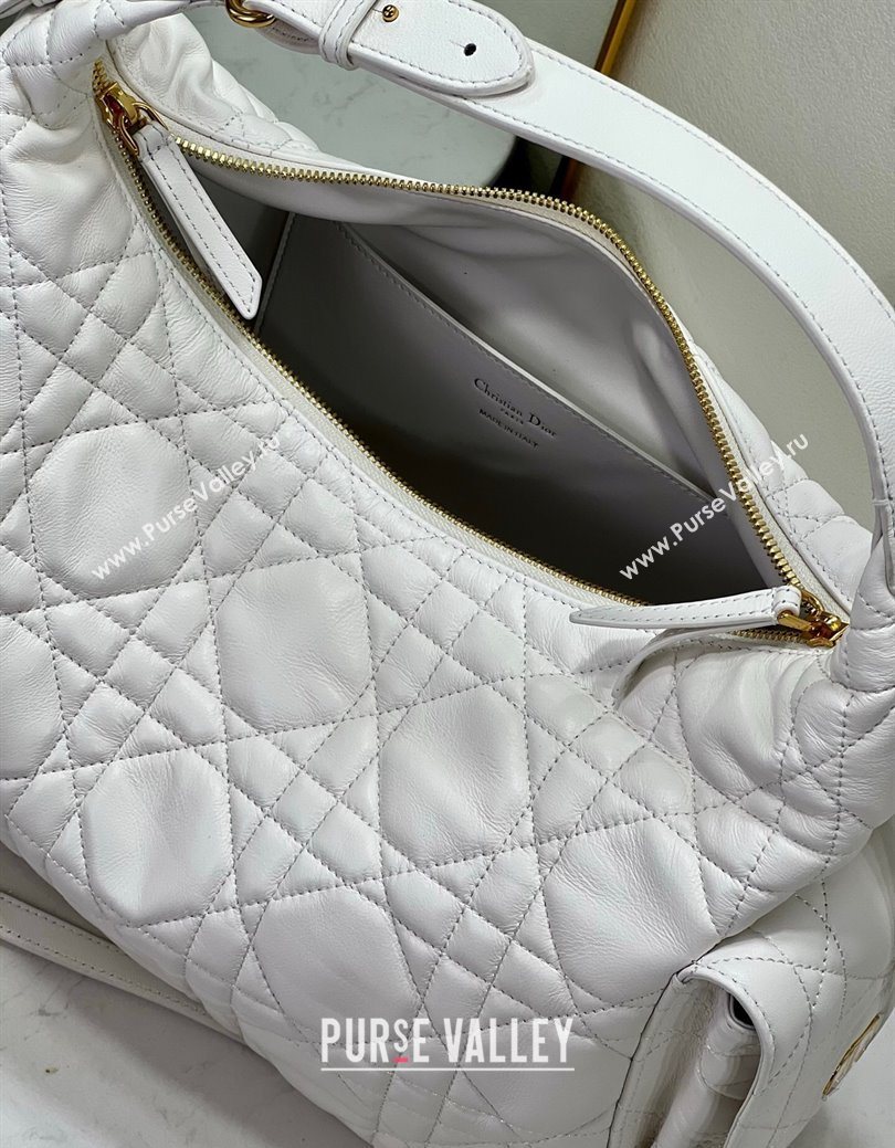 Dior D-Dream Large Bag in Macrocannage Lambskin White 2025 (XXG-250929097)