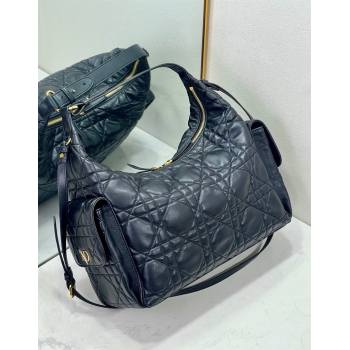 Dior D-Dream Large Bag in Macrocannage Lambskin Black 2025 (XXG-250929098)