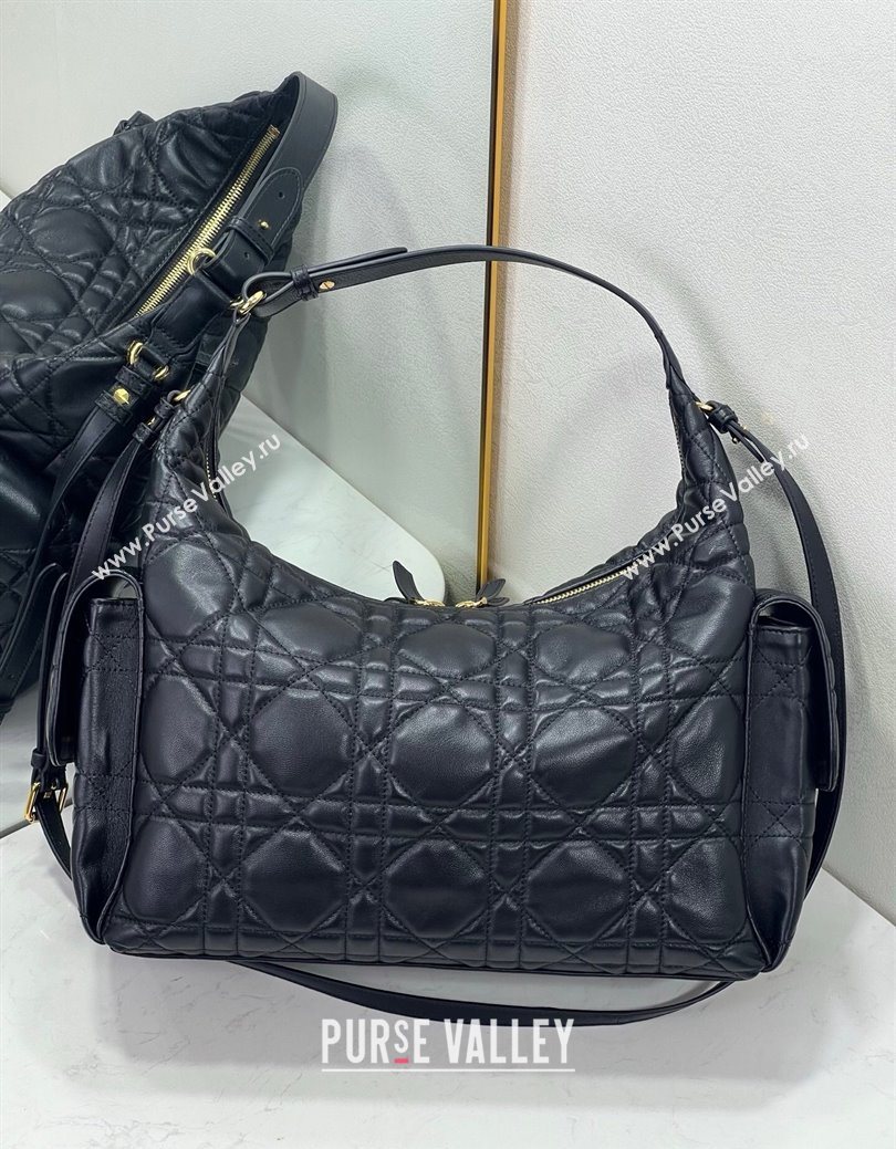 Dior D-Dream Large Bag in Macrocannage Lambskin Black 2025 (XXG-250929098)