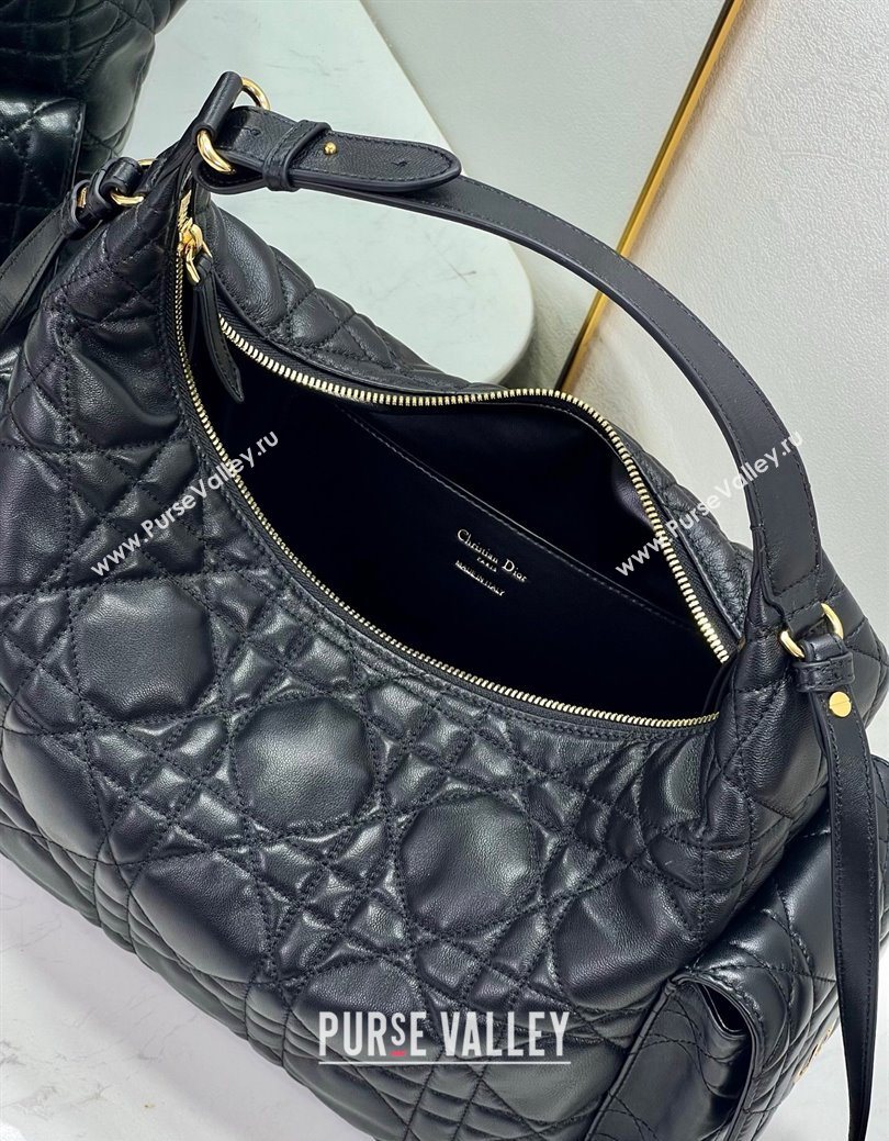 Dior D-Dream Large Bag in Macrocannage Lambskin Black 2025 (XXG-250929098)