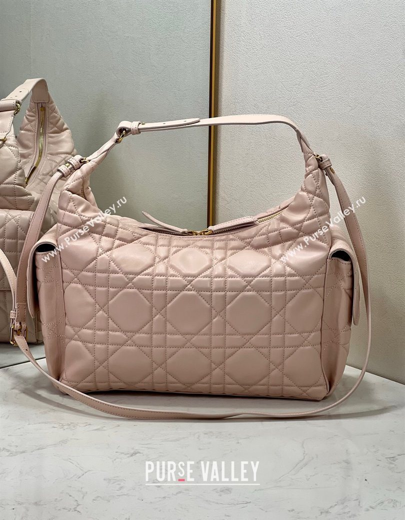 Dior D-Dream Large Bag in Macrocannage Lambskin Blush Pink 2025 (XXG-250929099)