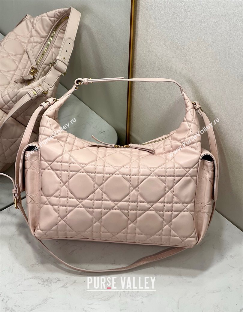 Dior D-Dream Large Bag in Macrocannage Lambskin Blush Pink 2025 (XXG-250929099)
