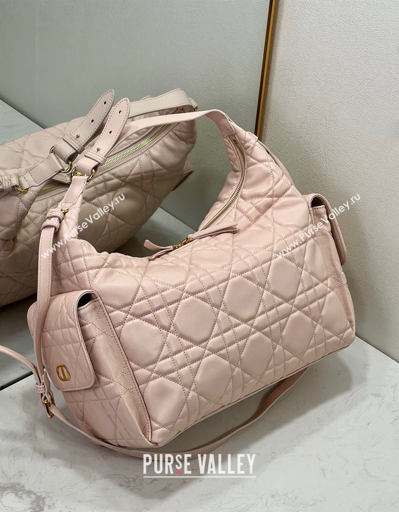 Dior D-Dream Large Bag in Macrocannage Lambskin Blush Pink 2025 (XXG-250929099)